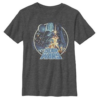 Boys Husky Star Wars Vintage Fight Cover Graphic Tee
