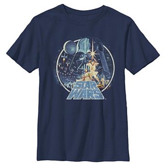 Boys Husky Star Wars Vintage Fight Cover Graphic Tee