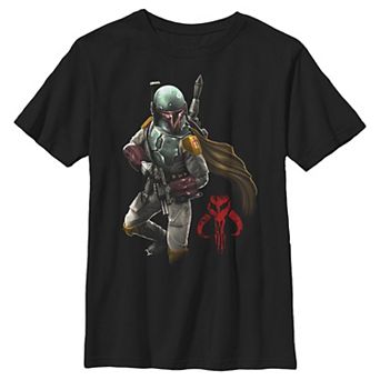 Boys Husky Star Wars Mandalorian Warrior Graphic Tee