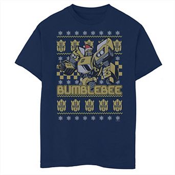 Boys Transformers Bumblebee Christmas Sweater Husky Graphic Tee