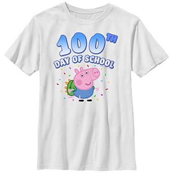 Boys 6-20 Peppa Pig 100th Day Of School Celebration Graphic Tee