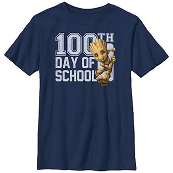 Boys Guardians Of The Galaxy Groot 100th Day Of School Graphic Tee