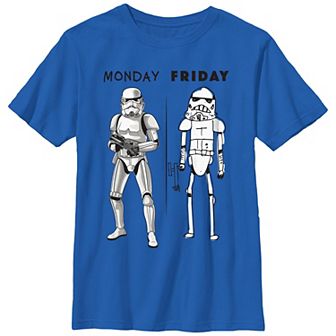 Boys Star Wars Storm Trooper Monday To Friday Meme Graphic Tee