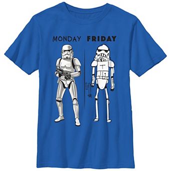 Boys Star Wars Storm Trooper Monday To Friday Meme Graphic Tee