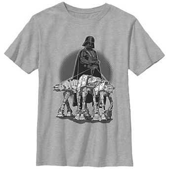 Boys 6-20 Star Wars Darth Vader Walking The AT Walkers Graphic Tee