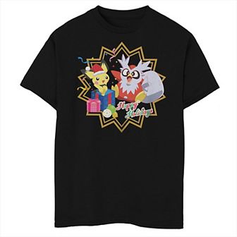 Boys 8-20 Pokemon Happy Holidays Husky Graphic Tee