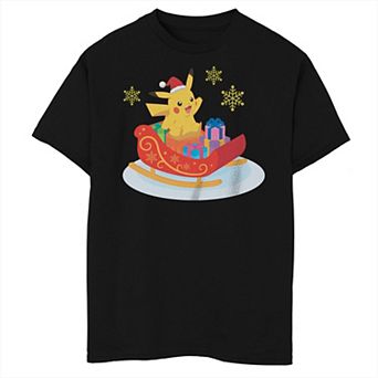 Boys 8-20 Pokemon Pikachu Christmas Ride Husky Graphic Tee