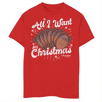 Boys Magic The Gathering Christmas All I Want Cards Graphic Tee