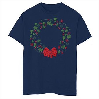 Boys WWE Christmas Icons Wreath Graphic Tee