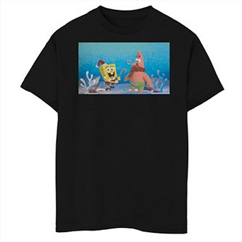 Boys SpongeBob SquarePants And Patrick Christmas Buds Husky Graphic Tee