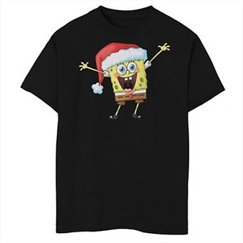 Boys SpongeBob SquarePants Happy Christmas Attitude Husky Graphic Tee