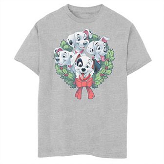 Disney's 101 Dalmatians Puppies Christmas Wreath Boys Husky Graphic Tee