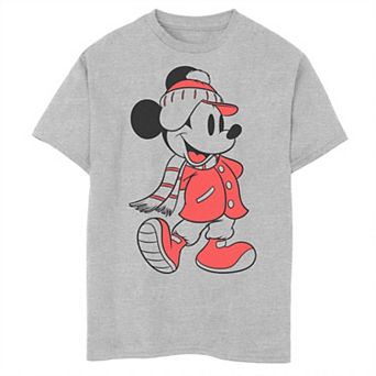 Disney's Mickey Mouse Winter Fashion Boys Husky Graphic Tee