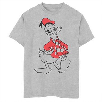 Disney's Donald Duck Winter Holiday Style Boys Husky Graphic Tee