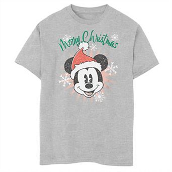 Disney's Mickey Mouse Merry Christmas Boys Husky Graphic Tee