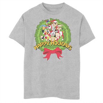 Boys Looney Tunes Happy Holidays Husky Graphic Tee
