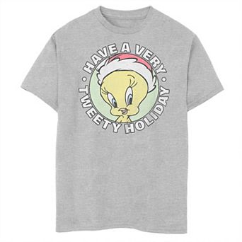 Boys Looney Tunes Have A Very Tweety Holiday Husky Graphic Tee