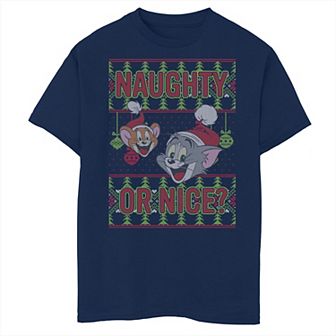 Boys Tom & Jerry Naughty Or Nice? Husky Graphic Tee