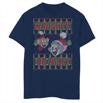 Boys Tom & Jerry Naughty Or Nice? Husky Graphic Tee