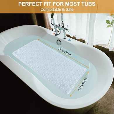 Bathtub Mat Non Slip Shower Mats With Extra Drain Holes