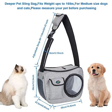 Pet Sling Carrier Airline Travel Bag For Dogs Cats