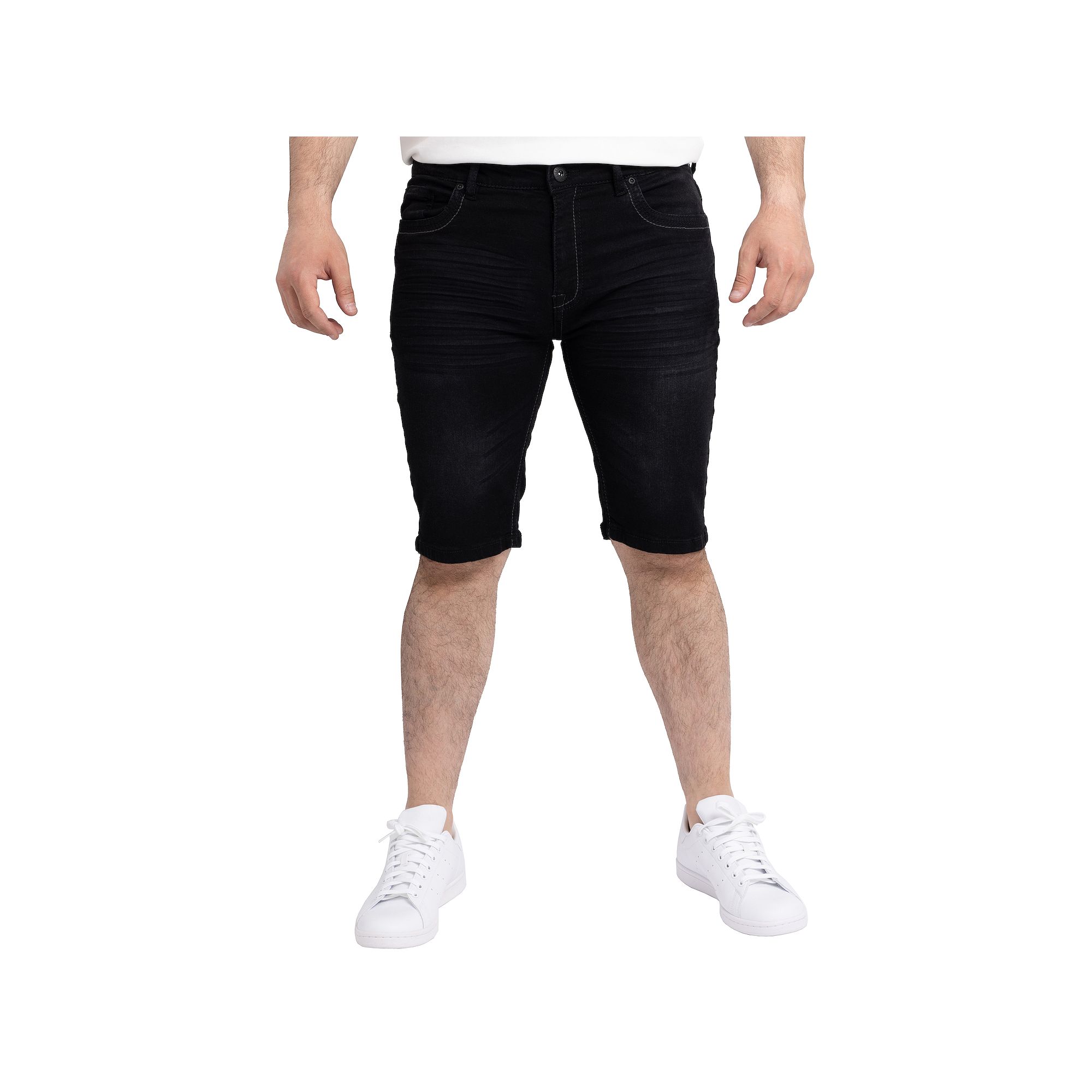 Mens Cultura 12.5 Saddle Stitch Denim Shorts, Size: 32, Black Wash
