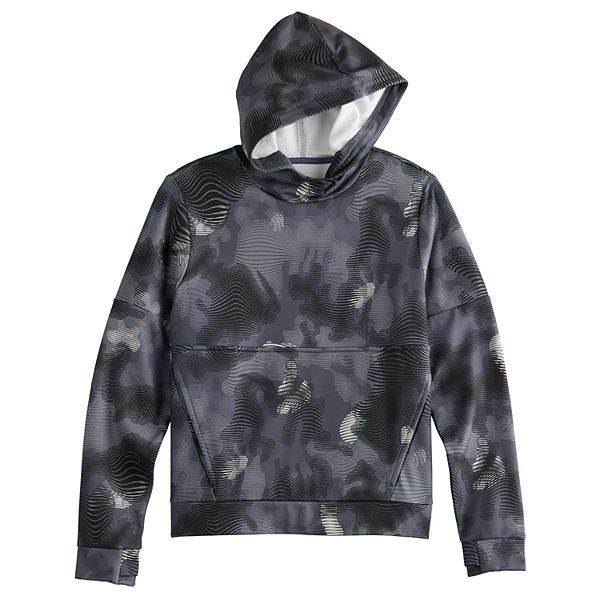 Boys 8-20 Tek Gear Linear Camo Performance Fleece Hoodie - Linear Camo Gray (L(14/16))
