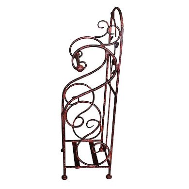 Noe Benzara Classic Free Standing Metal Toilet Paper Holder, Bronze