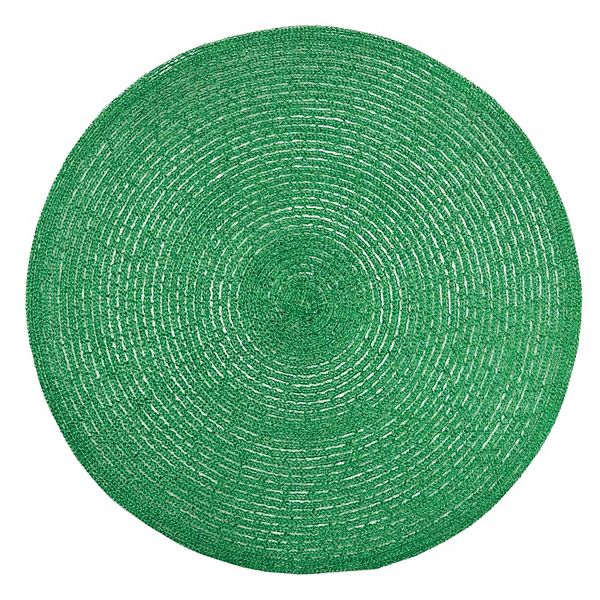 St. Nicholas Square® Shimmer Solids Round Placemat - Green