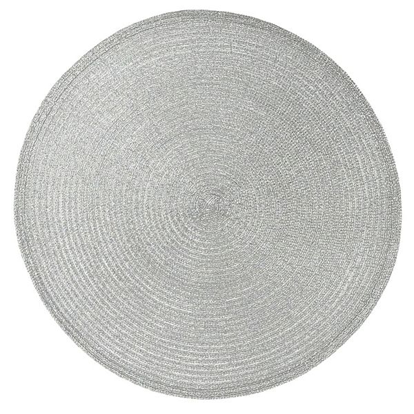 St. Nicholas Square® Shimmer Solids Round Placemat - Silver