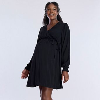Maternity Motherhood® Woven Wrap Mini Dress