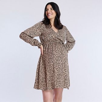 Maternity Motherhood® Woven Wrap Mini Dress
