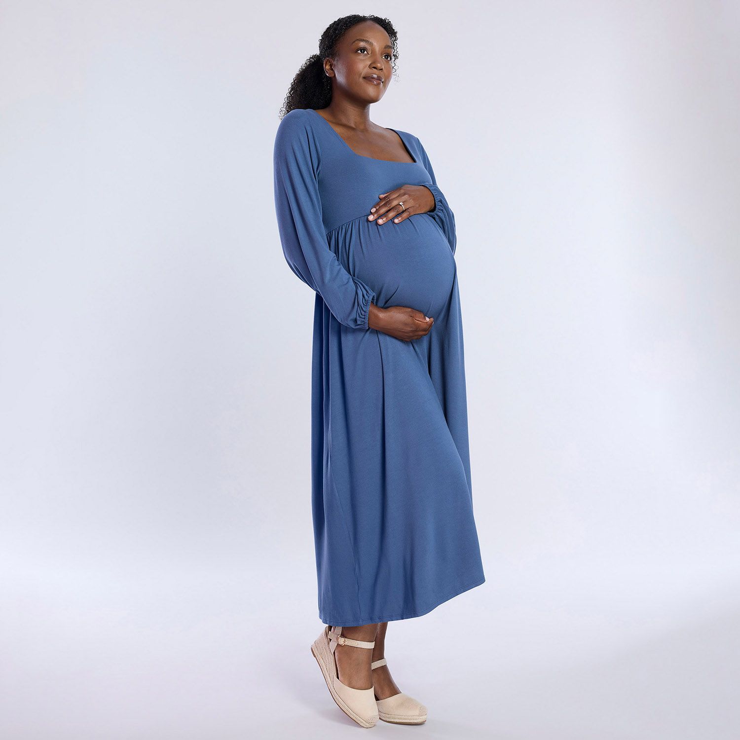 Maternity Motherhood Empire Waist Maxi Dress