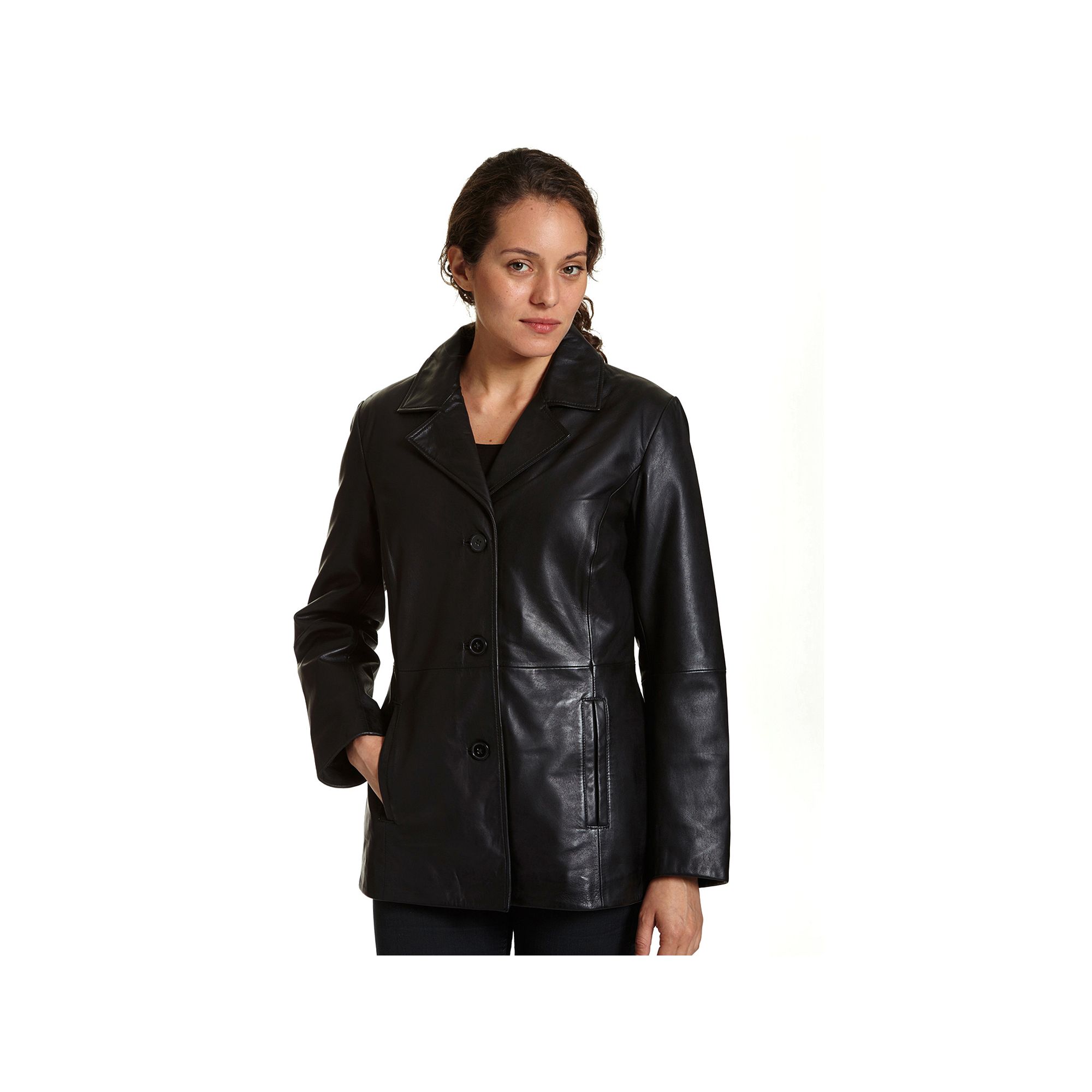 Womens Excelled Leather Jacket, Size: Small, Black
