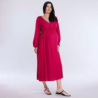 Maternity Motherhood® Button Front Midi Dress