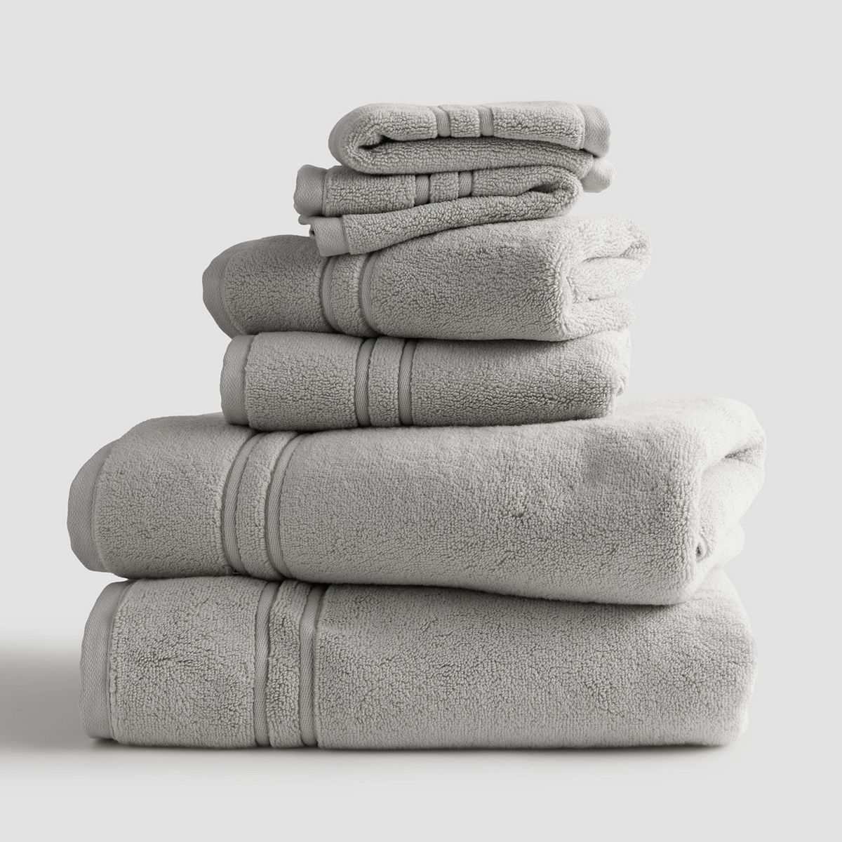 Hotelier Spa Luxe Towel 6-piece Set - Light Gray