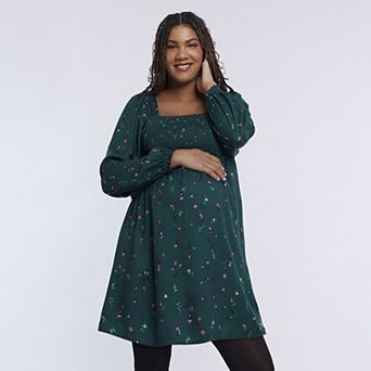 Maternity Motherhood® Smocked Babydoll Mini Dress