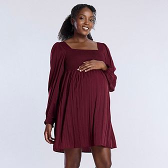 Maternity Motherhood® Smocked Babydoll Mini Dress