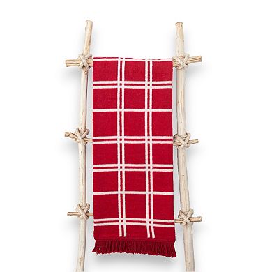 Discover Europe Christmas Window Pane Throw Blanket