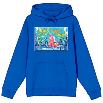 Men's Godzilla Classic Pop Art Graphic Hoodie