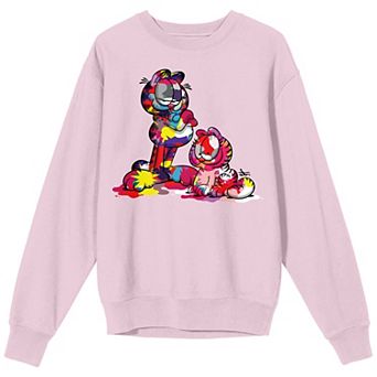 Men's Garfield Paint-Stained Cat Sweatshirt