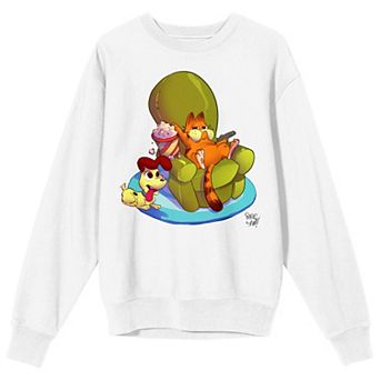 Men's Garfield Characters Lounging Sweatshirt