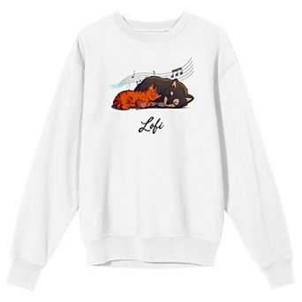 Men's LOFI Girl Dog And Cat Sweatshirt