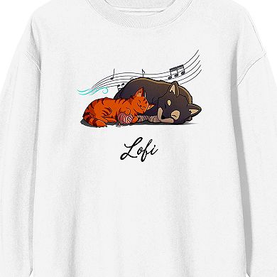 Men's LOFI Girl Dog And Cat Sweatshirt