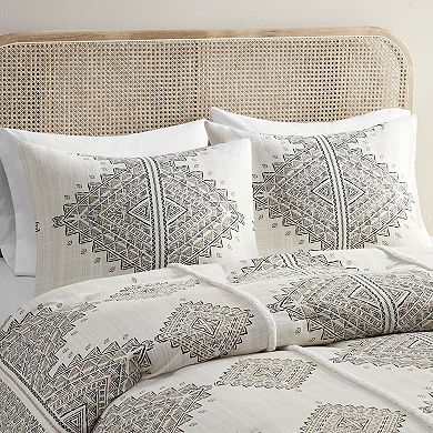 Madison Park Alba 4-Piece Printed Comforter Set with Throw Pillow