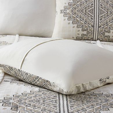 Madison Park Alba 4-Piece Printed Duvet Cover Set with Throw Pillow