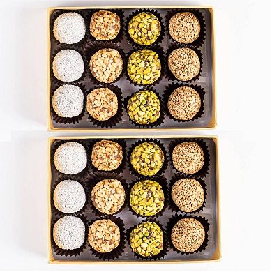 Andy Anand's Exquisite Gourmet Date Truffles, With A Medley Of Nuts, Pistachios Hazelnut (8 Oz)