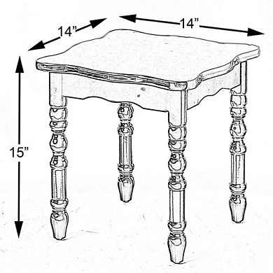 Wooden Side Table, Living Room Accent End Table