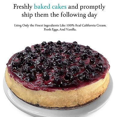 Andy Anand's Traditional Blueberry Cake 9" - Indulge In Creamy Bliss (2.8 Lbs)