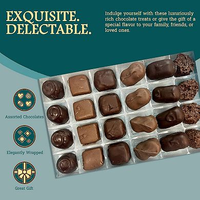 Sugar Free Chocolate Sampler Of Finest Caramels, English Toffees & Clusters 1 Lbs
